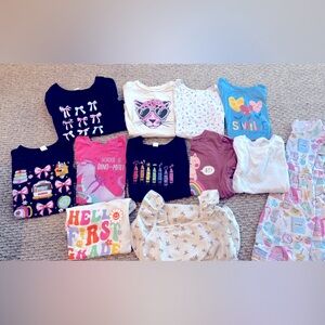 Girls back to school bundle/lot size 6/6x/ and 7 , first grade tshirts and dress